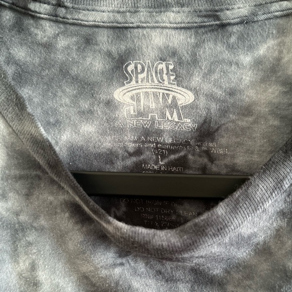 Space Jam Tie Dye Grey T Shirt Size Large - Picture 3 of 4